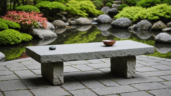Comment harmoniser un banc de méditation en pierre avec l"esthétique d"un jardin japonais ?